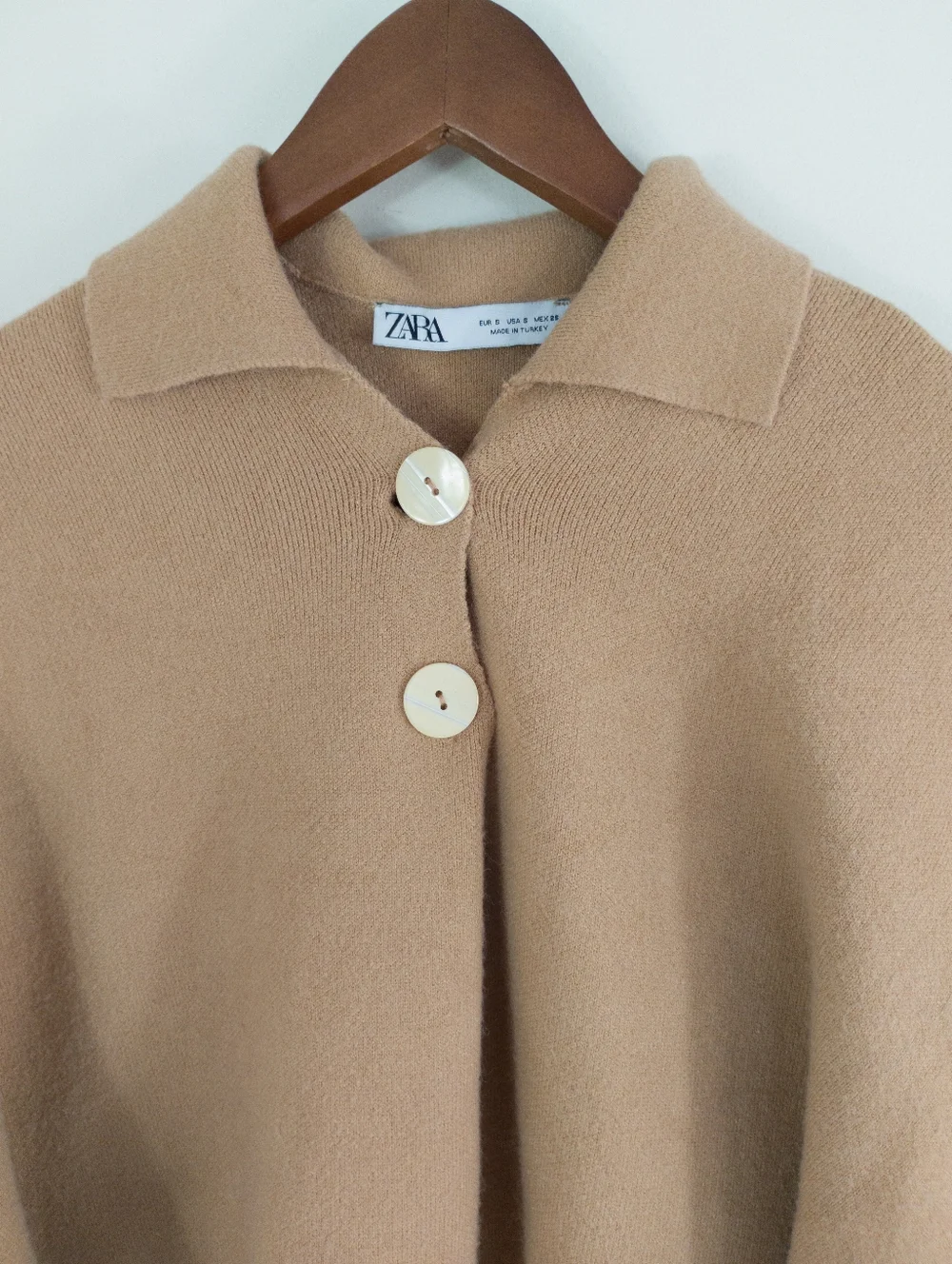 Zara Oversized Knit Poncho Size Small - Picture 2 of 8
